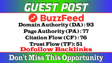 Buy Guest Post on BuzzFeed. com